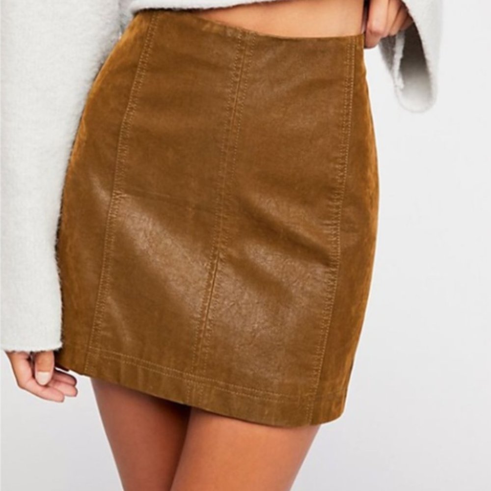 Free People Faux Leather Skirt